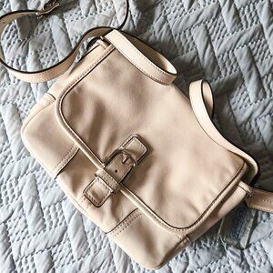 Coach Hadley Cream/Ivory Leather Crossbody Shoulder Bag/Purse